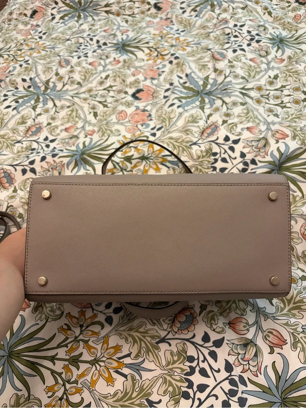 kate spade taupe dome satchel handbag